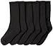 Jefferies Socks Big Boys' Seamless Sport Crew Half Cushion Socks 6 Pair Pack, Black, Large