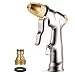 HOMY Garden Hose Nozzle Sprayer Gun, Zinc Alloy Gun Body & Full Brass Nozzle, Leak Proof Metal Hand Sprayer, High Pressure Pistol Grip Sprayer in 4 Spraying Modes