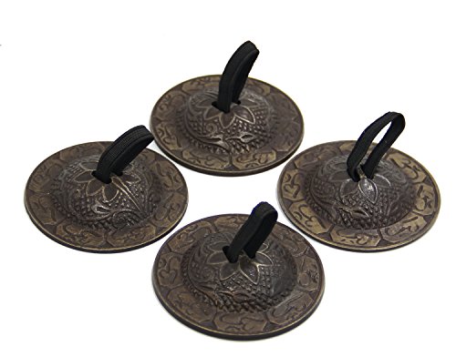 DharmaObjects Belly Dancing - OM Pro Finger Zills or Cymbals 2 Pair/4pcs Antique 6cm