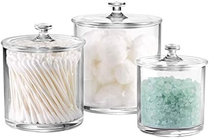 Apped Premium Quality Clear Acrylic Apothecary Jars | Set of 3