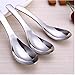 CocoKool Soup Spoons, Premium Stainless Steel Japanese Soup Spoon, Widely-Used Metal Soup Spoons, Durable Stainless Soup Spoons, Thick Heavy-Weight Ramen Spoon with Modern Look, Set of 6 (Silver)