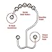 2LB Depot Double Shower Curtain Hooks Rings Polished Nickel Decor Finish Premium Rust-Resistant Stainless Steel Metal Hooks Roller Balls Glide on Shower Rods 12-Piece Set