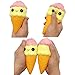 Bestkiy 3pcs Jumbo Squishies Set Popcorn Ice Cream Scented Rainbow Triangle Cake Slow Rising Squeeze Hand Pillow Toy for Collection Gift
