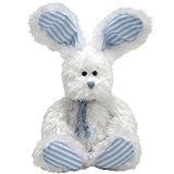 Ty Beanie Babies 2.0 Hopsy  White Bunny  with Blue  Accents