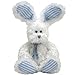 Ty Beanie Babies 2.0 Hopsy  White Bunny  with Blue  Accents