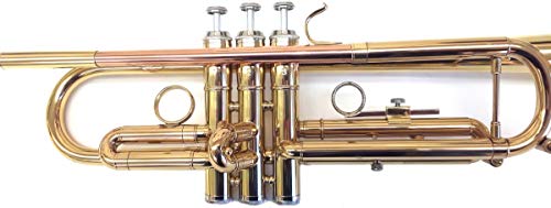E.F. Durand Bb Brass Trumpet with Case, Mouthpiece, Trumpet Care Kit, Stand, and White Gloves - Thumbnail 2