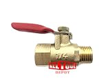 All Tool Depot BV-02 Series Forged Brass Mini Ball Valve, 180 Degree Operation Handle, NPT Female Male, Rated to 600WOG (1/4"x1/4") (1)