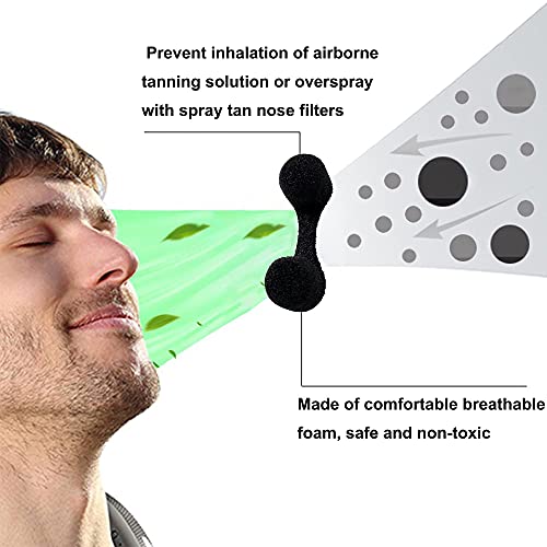 HiBilly Disposable Nose Filters for Spray Tan 50PICS Nose Plugs for