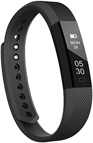 Fitness Tracker, Black Smart Sport Fitness Tracker with Waterproof Touch Screen for Step Distance Calories Sleep Pedometer Remote Camera Shoot