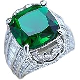 Viyuroyk 925 Sterling Silver Shining Emerald Cubic Zirconia Rings Diamond Rings for Women Jewelry Findings Earring Backs Findings