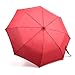 Oak Leaf Windproof Automatic Compact Rain Travel Umbrella,Lightweight,Portable,Auto Open and Close,Red