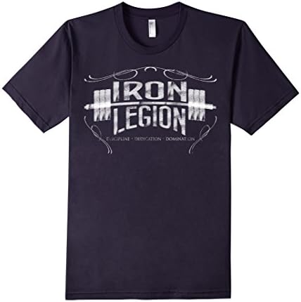 Men's IRON LEGION - body building t-shirt Large Navy