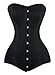 Charmian Women's 26 Steel Boned Cotton Long Torso Hourglass Body Shaper Corset