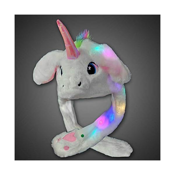 Light Up Flashing Unicorn Hat with Arms 