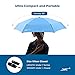 Extreme Degrees Mini Umbrella. Weatherproof Coating. Folds to 6 inches. (Light Blue)