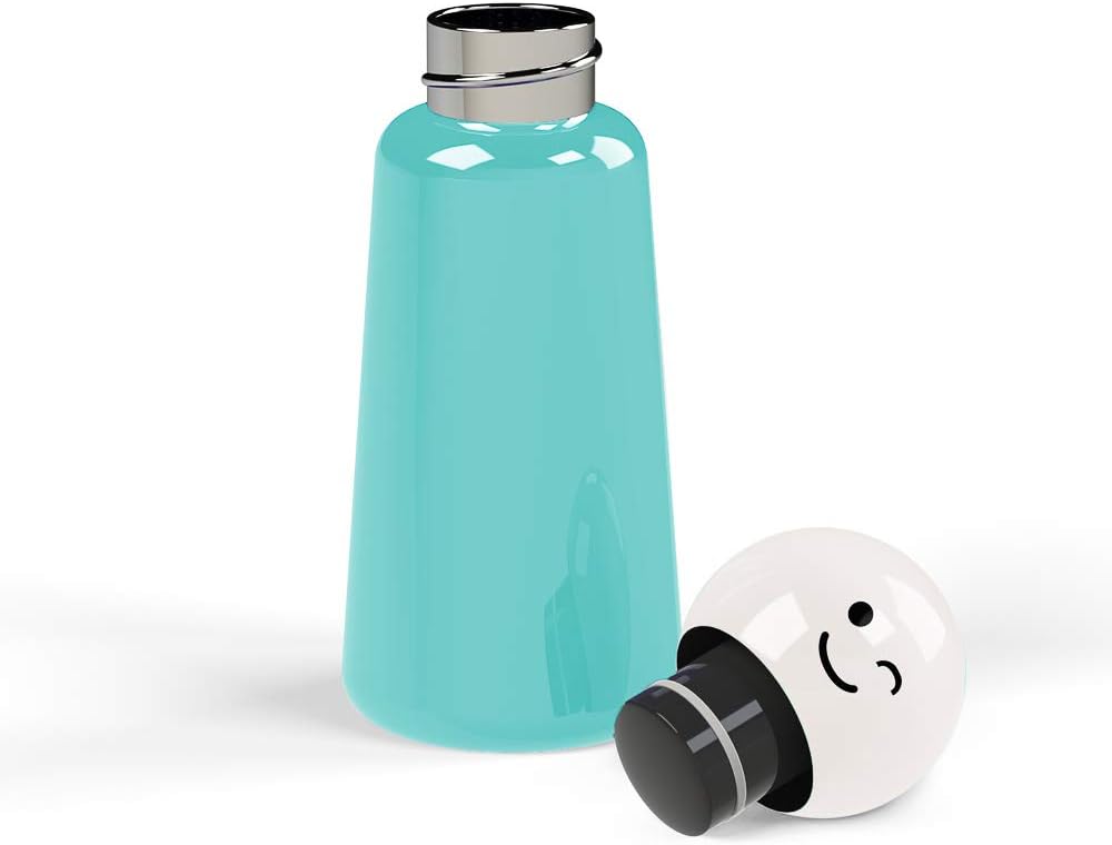 Stainless Steel Water Bottle, Sky Blue & White Wink, 300 ml - Image 3