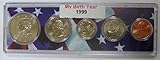 1999-5 Coin Birth Year Set in American Flag Holder Uncirculated