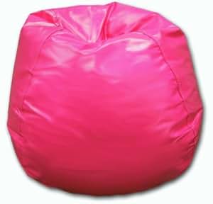 Jumbo Vinyl Bean Bag Chair in Hot Pink Kitchen & Dining