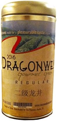 Dragonwell （二级雨前龙井, Long Jing） Green Tea Leaf, Grade Regular, Year 2016 Crop, net weight 2 oz (56 g)