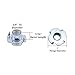Eowpower 30 Pieces 4 Pronged Zinc Plated Tee T Nut, 3/8