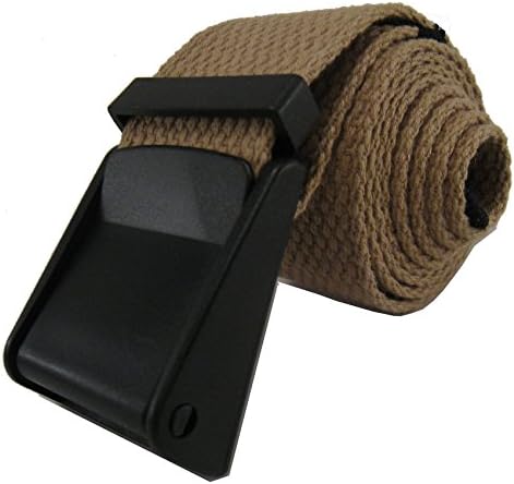 1.5"(38mm) "Magnificent Journey" Belt; Nickel Free; No Metal; Security Friendly (X-Large Size 44 and under, Khaki)