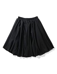 OCHENTA falda de dama ligera con volantes grandes para columpio hasta la rodilla, cintura elástica que fluye en la playa