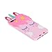 Joyleop Pink Unicorn Case for iPhone X Xs 10,Cute 3D Cartoon Animal Cover,Kids Girls Cool Fun Soft Silicone Rubber Kawaii Character Unique Cases,Fashion Shockproof Skin Protector for iPhoneXs X