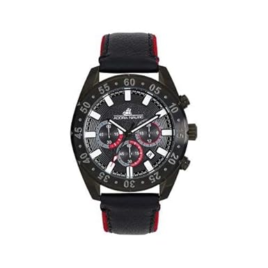 Adora Herren Chronograph Quarz Uhr mit Leder Armband AN2072