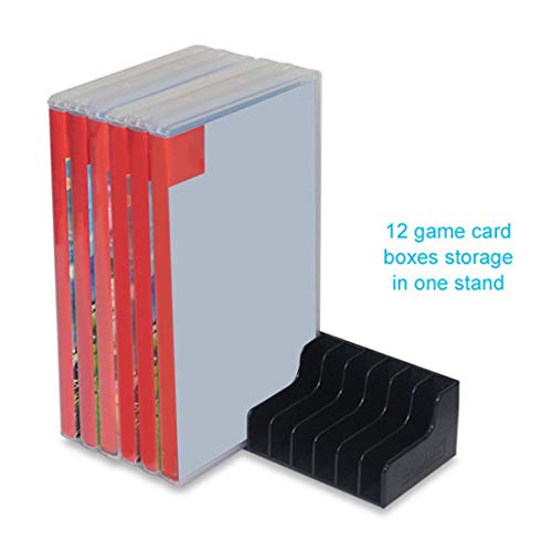 TNS-857 2PCS Lightweight Game Card Box Storage Stand CD Disk Holder Video Games Accessories for Nintendo Switch - Black