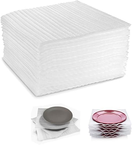 VEDAprotect 50pk Cushion Foam Sheets 12"x12" for Packing Dishes China Glasses