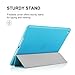 iPad Air 2 Case, iXCC ® New Enhanced Tri-fold Stand Smart Case Cover with [Soft TPU Back] and Built-in Magnet for Auto Sleep/Wake Function - Blue
