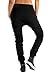 BAISHENGGT Women's Drop Crotch Hip Hop Jogger Harem Pants Large Solid Black