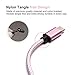 Samsung Galaxy S8 Charger, Benicabe (2-Pack 6FT) USB Type C Fast Charging Cable Nylon Braided Cord with Velcro Straps for Samsung S9 S9 Plus Note 8, Pixel 2, LG V20, Moto Z and More (Pink/White)