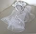 Disney Parks Minnie Mouse Mickey Ears Bride Veil Headband with Bow Faux Pearls Flowers