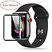 [2-Pack] Apple Watch Serie 4 44MM Screen Protector, LuettBiden [9H Hardness] [Anti-Scratches] [Anti-Fingerprint] Tempered Glass Screen Protector Film Compatible Watch Serie 4 44MM [Black]