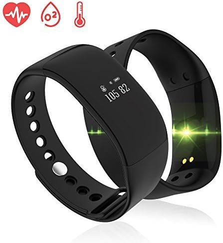 XINGDOZ V66 Fitness Tracker Watch, Bluetooth Wireless Smart Bracelet with Step Tracker Pedometers Heart Rate Blood Sleep Monitoring Wristband for IOS Android Smart Phones (black)