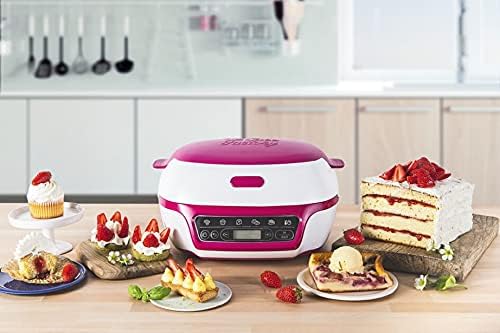 Tefal Cake Factory Kd Precision Baking Machine With Silicone Moulds For Chocolate Molten Cakes Cupcakes Desserts And Use As A Bread Maker White Pink