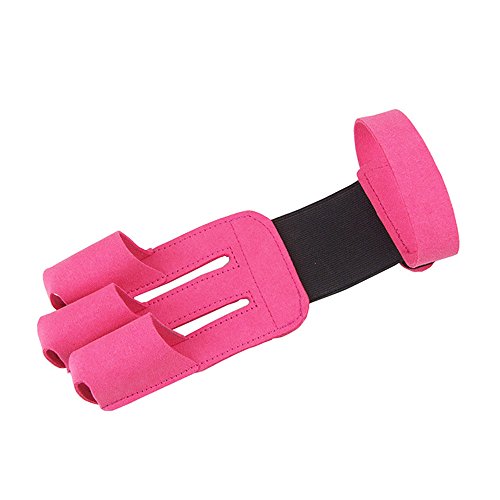 Buy Soft Archery 3 Finger Tab Protector Glove Guard With Wrist Strap