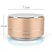 Pobode Wireless Stereo Portable Bluetooth Speakers with Handsfree- Super Mini Metal Wireless Speaker System For iPhone, Car, TV, Outdoors Function, USB and TF Card Port, Durable & Compact(Gold)