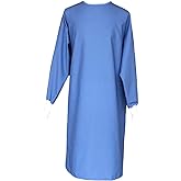 Avery Hill Washable Reusable Medical PPE Level 1 Isolation Gown for Dentists, Hygienists, Doctors, Nurses and Medical Personnel - Blue - Large