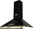 Hotte Murale Kaiser Empire 60 Cm - Puissance 910 M³/h - Noir Avec éléments Bronze - Éclairage LED - Filtre Lavable