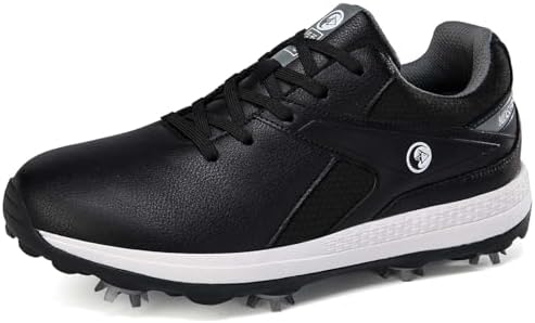 Amazon.com | ZVC Golf Shoes Men with Spikes Non-Slip Water