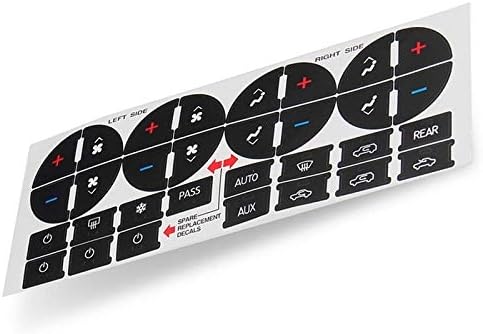 LingStore AC Dash Button Repair Stickers Center Controls Switch Decal Fix Ruined Faded for 2006-2015 GMC Chevy Tahoe Buick Vehicle
