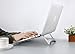 JASTEK Aluminum Laptop Stand, Compact Universal Portable Adjustable Stand with Folding Holder for Laptop Notebook Tablet and More - Silver
