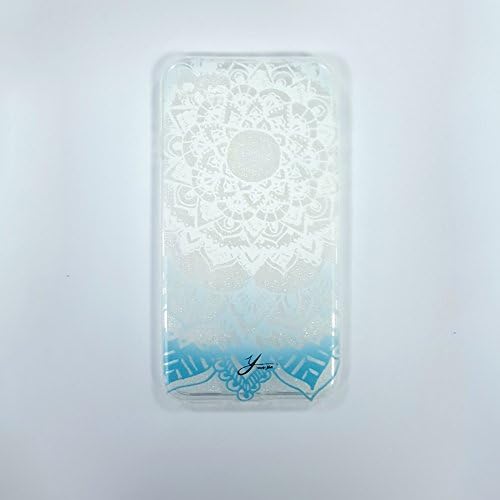 iPhone 7 Plus Case Clear with Design, Clear TPU Soft Case Rubber Silicone Skin Cover for iPhone 7 plus (White-light blue iphone 7 plus)