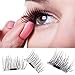 False Magnetic Eyelashes by GARYOB, 0.2mm Ultra-thin 3D Fiber for Natural Look, Cruelty Free, Reusable Perfect for Deep Set Eyes & Round Eyes, 1 Pair 4 Pieces