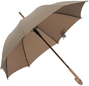 Classic Style Handle Gentleman Bent Handle Automatic Open Wooden Long-handled Umbrella Windproof Sun Protection Outdoor Strong Durable Umbrellas for Men and Women
