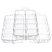 SnapCube Stackable Arts & Crafts Case, 3-Tier Clear Stackable Storage Box with Compartments, On-the-Go Craft Keeper, Jewelry Box, Bead Organizer Case, Kids Jewellery Box w/ Dividers, Tool Storage Box