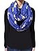 Lina & Lily Unicorns Print Women's Girls Infinity Scarf Lightweight (Navy Blue)