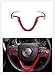 Niceautoitem Interior Accessories ABS Steering Wheel Cover Trim Molding for Jeep Grand Cherokee 2014-2019 Jeep Cherokee 2016-2019 (Red)